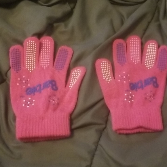 Mattel “Barbie” Kids Winter Gloves – Pink/Purple/White – Pre-Owned - Picture 1 of 4